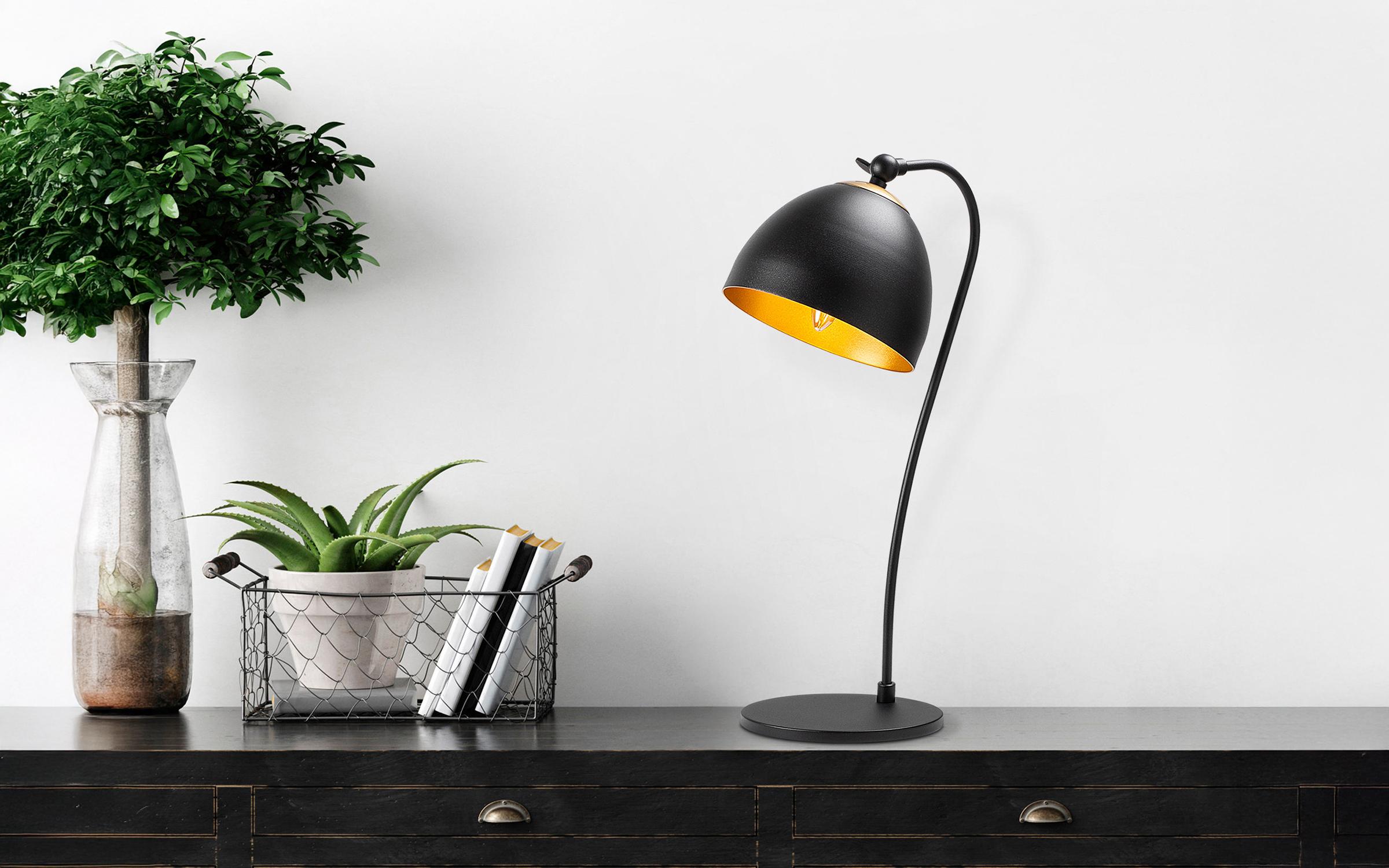 Veioza Acuka, negru + auriu  1